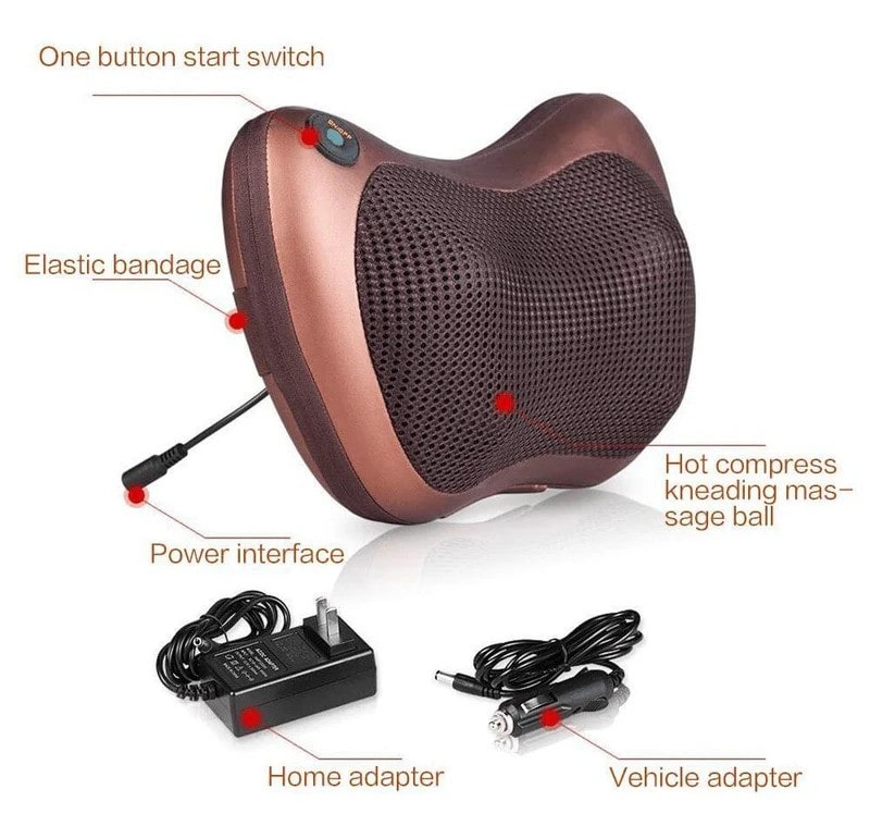 Premium Massage Pillow with Heat & Deep-Kneading